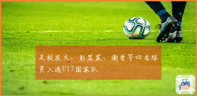 足校发文，彭显宸、谢晋等四名球员入选U17国家队